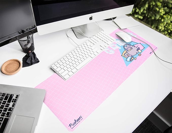 Grupo Erik XXL Mouse Pad - Pusheen Gifts for Cat Lovers | Gaming Desk Mat 31.5 x 13.8 inches, Non-Slip Rubber Keyboard & Mouse Mat Large | Gaming Gifts Gamer