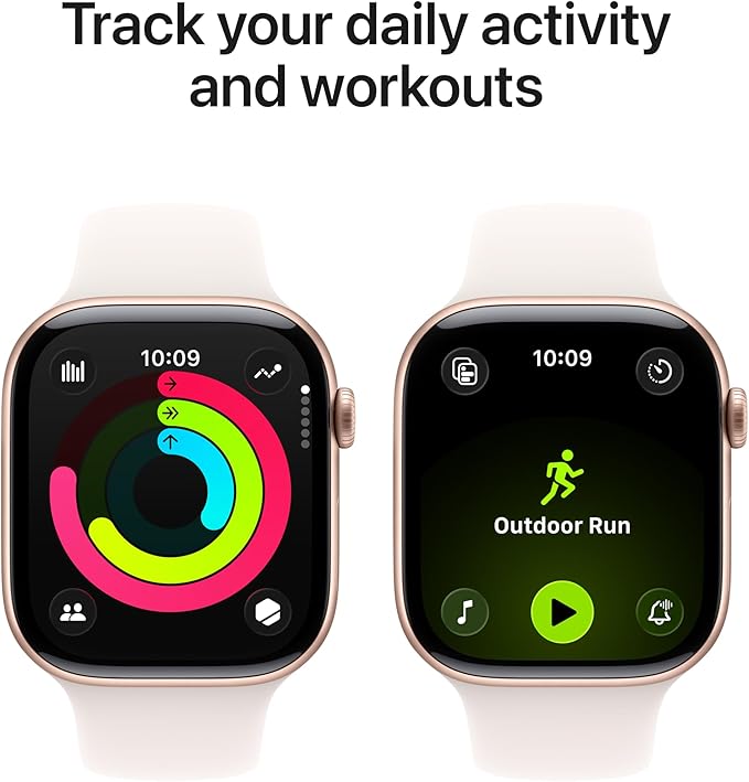 Apple Watch Series 11 [GPS + Cellular 46mm] Smartwatch with Rose Gold Aluminum Case w Light Blush Sport Band - M/L. Sleep Score, Fitness Tracker, Health Monitoring, Always-On Display, Water Resistant