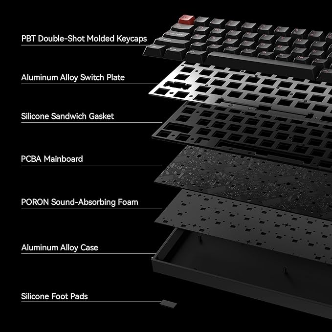MelGeek MADE68 Ultra Wired Gaming Keyboard, Magnetic Keyboard with Hall Effect, 65% Compact Rapid Trigger, Hot-Swappable, RGB Snap Tap & Adjustable Actuation, Online HIVE Custom, Aluminum Case-Red