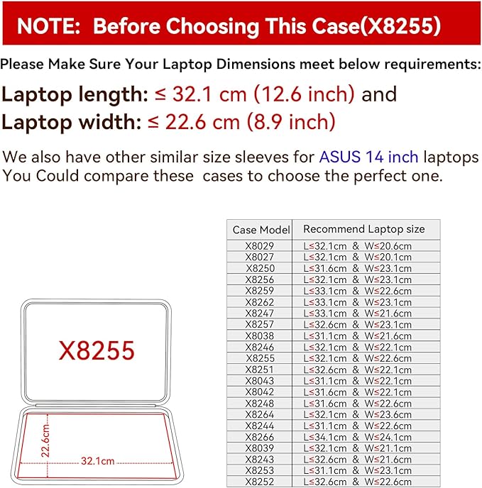 Smatree Hard EVA Protective Sleeve Case Compatible for 14.5 inch ASUS Zenbook Pro 14 OLED ux6404 Laptop Notebook Bag (X8255)
