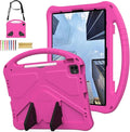 Kids Case for Apple iPad Air 13 M4 M3 M2 2026 2025 2024/ iPad Pro 13 M5 M4 2025 2024/ Pro 12.9" 2022/2021/2020/2018, EVA Shockproof Handle Kickstand Lightweight Cover with Shoulder Strap, Rose