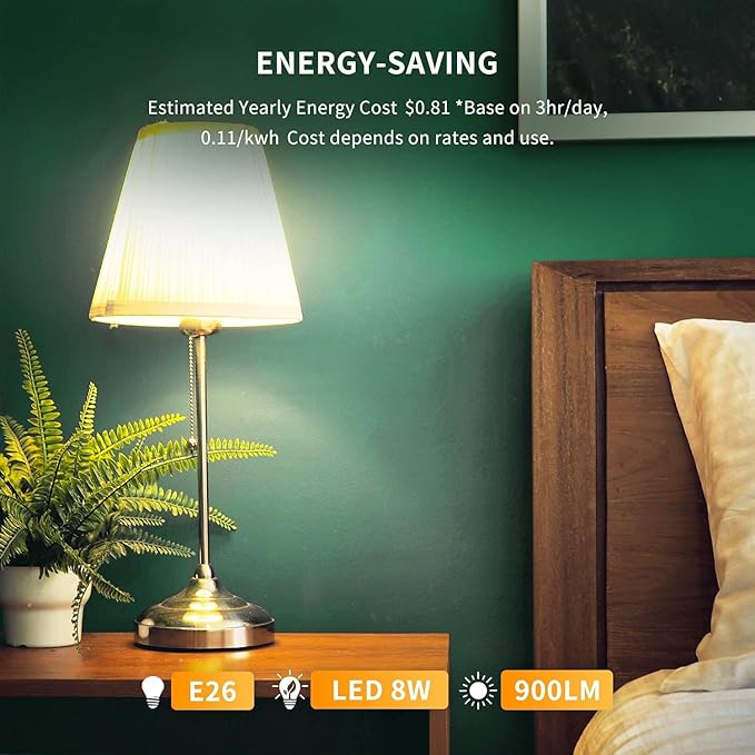 YEELIGHT Smart Light Bulbs, Warm White Dimmable LED Light Bulb 60W Equivalent, 900LM, E26, 2700K, Timing Function, WiFi & Bluetooth LED Bulbs, APP Control Work with Alexa and Google Assistant, 1 Pack