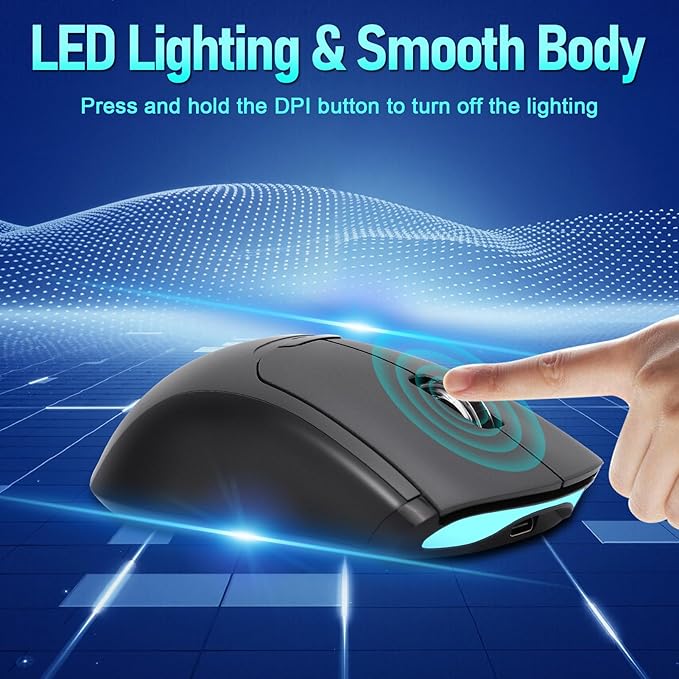 Gugxiom 2-in-1 Fingerprint Sensor & Wireless Mouse, Fingerprint Sensor for Windows 7, 8, 10, 11 Hello – Supports up to 20 IDs, 2.4 GHz with USB Unifying Receiver Bluetooth 5.0 Mouse (Gray)