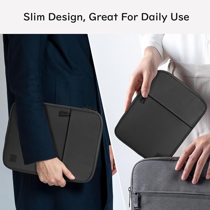 Dadanism 9-11 Inch Tablet Sleeve Padded Carrying Case for iPad (A16) 11th Gen 11", iPad 10th Gen 10.9", iPad Air M4/Pro M5 11", iPad Air 5/4, iPad 9/8/7th Gen, Galaxy Tab A11+ Plus 11",Black & Gray