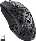 LTC GM023 Tri-Mode Wireless Gaming Mouse, 79g Ultra-Light Honeycomb Ergonomic Gaming Mouse, 2.4Ghz/BT/Wired, 6-Level DPI 8000, 6 Programmable Buttons, Pro Software