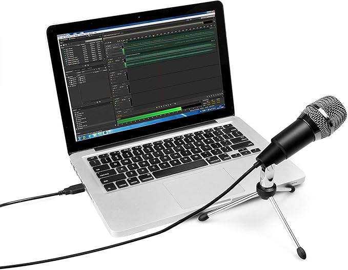 FIFINE USB Microphone, Plug and Play Home Studio USB Condenser Microphone for Skype, Recordings for YouTube, Google Voice Search, Games, for Windows and Mac-K668