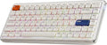 MelGeek O2 Wireless Mechanical Quiet Keyboard for Work, 75% Compact Office Keyboard, Low Profile, with Hot-Swappable and Pre-lubed Linear Switches,Bluetooth/2.4 GHz/USB-C for Mac Windows Linux
