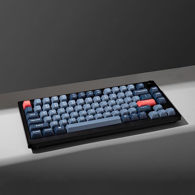 Keychron V1 Max 75% RGB Custom Mechanical Keyboard, 2.4Ghz/Bluetooth 5.1/Wired QMK/VIA Programmable Macro, Hot-Swappable Gateron Jupiter Brown Switch Gasket Mount for Mac Windows Linux
