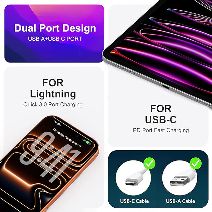 3 Pieces USB C Wall Charger for iPhone 14/15/16/17 Pro Max Plus Cube, 20W PD Type C Quick Power Adapter USBC Block Box Plug for Samsung S21 S20 Note 20 Fold3 Z Flip3 UBS-C Plug