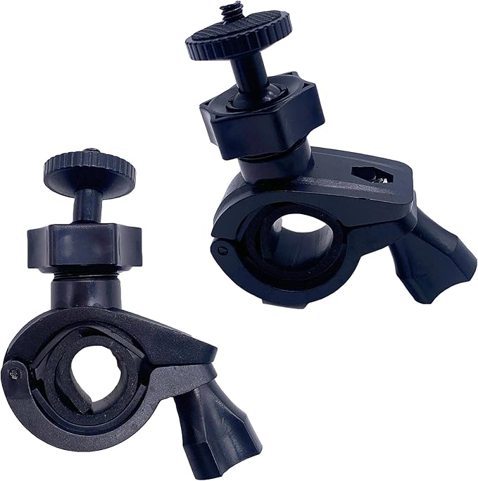 2 Pack Bike Camera Mount with 1/4" Screw Handlebar Super Clamp Action Camera Mount for Insta360 GoPro AKASO DJI Phone DSLR Flash Light GPS Monitor Screen Speaker Bicycle Motorcycle Trike Bar