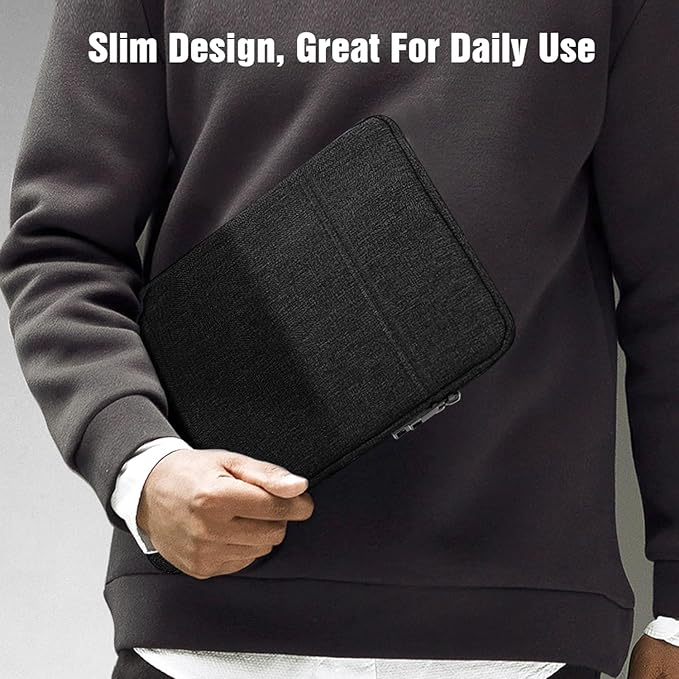 TiMOVO 8-9 Inch Tablet Sleeve Case for All-New iPad mini 7 (A17 Pro, 2024), iPad mini 6 (8.3-Inch, 2021), iPad mini 5/4/3/2/1, Portable Protective Bag with Pockets for iPad mini, Black