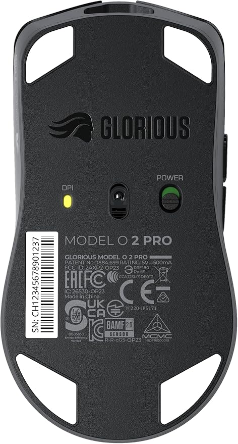 GLORIOUS Gaming Model O 2 PRO Wireless Gaming Mouse - 2.4GHz Wireless 1ms delay, 100M clicks, 57g Ultralight, Long Battery Life, 26K DPI BAMF 2.0 Sensor, Ambidextrous, 6 Buttons, PTFE Feet