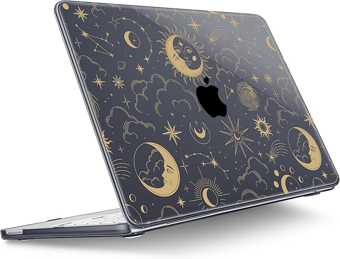 Tuiklol for 2026 MacBook Neo 13 Inch A18 Pro Chip Case, (Model A3404) Anti-Scratch Anti-Drop Slim Hard PC Shell Case with Shockproof Protective MacBook Neo Laptop Cover, Moons and Stars