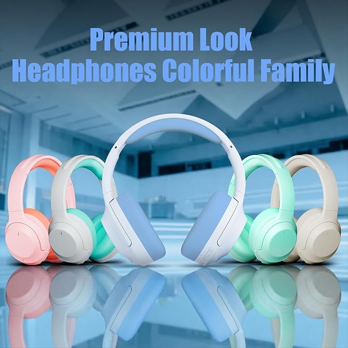 Upgraded Pro‑level Hybrid Active Noise Cancelling Headphones, HD Sound & Big Bass, 2X Softer Comfort, Long ANC Playtime, Wireless Over-Ear Bluetooth Headphones Perfect for Home Office|Travel|Pair