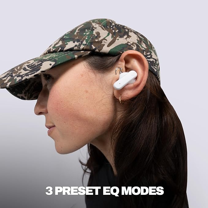 Skullcandy Smokin’ Buds Wireless Earbuds, Bluetooth Headphones, Noise Isolating Fit, Up to 20 Hours Battery, IPX4 Sweat and Water Resistant, Microphone for iPhone Android - Bone