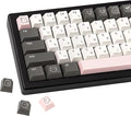 134keys Custom PBT Keycaps - Minimalist Style Black White Keycap Cherry Profile Dye Sub - Cute Japanese Keycaps Set for 60% 65% 75% 100% Percent Cherry MX Mechanical Keyboard