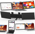 HotYeah Laptop Screen Extender, One Cable Connection (Windows & Mac), 14" 1080P Dual Portable Monitor, USB-C HDMI Wireless Travel Extended Display Triple Screen Monitor for 12-16.5" Laptop
