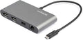 StarTech.com Dual-Monitor Thunderbolt Mini Dock, 4K 60Hz DisplayPort, Driverless Hub for Windows & Mac, Gigabit Ethernet, 1x USB-A (USB 5Gbps), 11in (28cm) Cable, Black & Silver