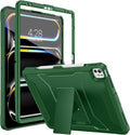 Soke Case for iPad Pro 13 Inch M5/M4 & iPad Air 13 Inch M4/M3/M2(2026/2025/2024), iPad Pro 12.9(2022 2021 2020,6th/5th/4th Gen), Rugged Shockproof Protective Cover - Alpine Green