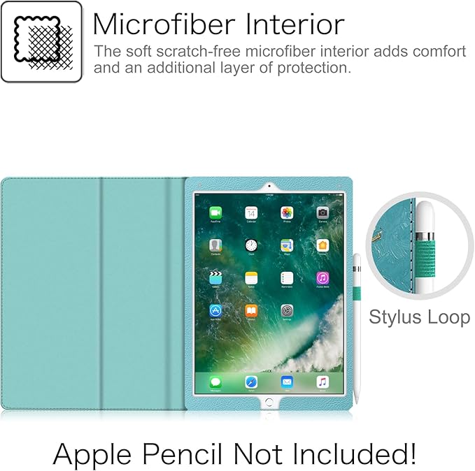 Fintie Folio Case for iPad Pro 12.9 (2nd Gen) 2017 / iPad Pro 12.9 (1st Gen) 2015 - [Corner Protection] Premium PU Leather Smart Stand Protective Cover with Auto Sleep/Wake (Blossom)