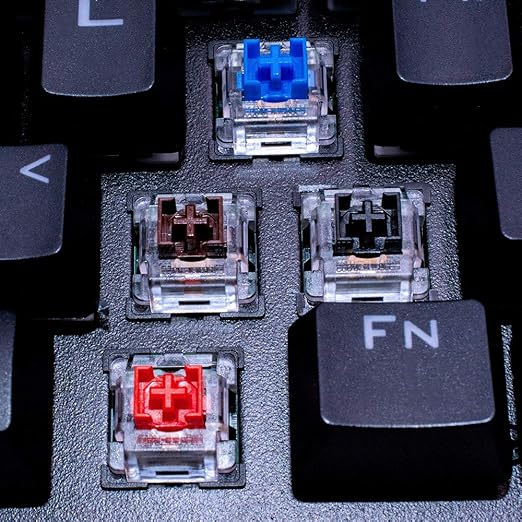OUTEMU Keyboard Switches, Pack 65 -Clicky&Tactile - DIY Replacement MX Switches for Mechanical Gaming Keyboard - Blue
