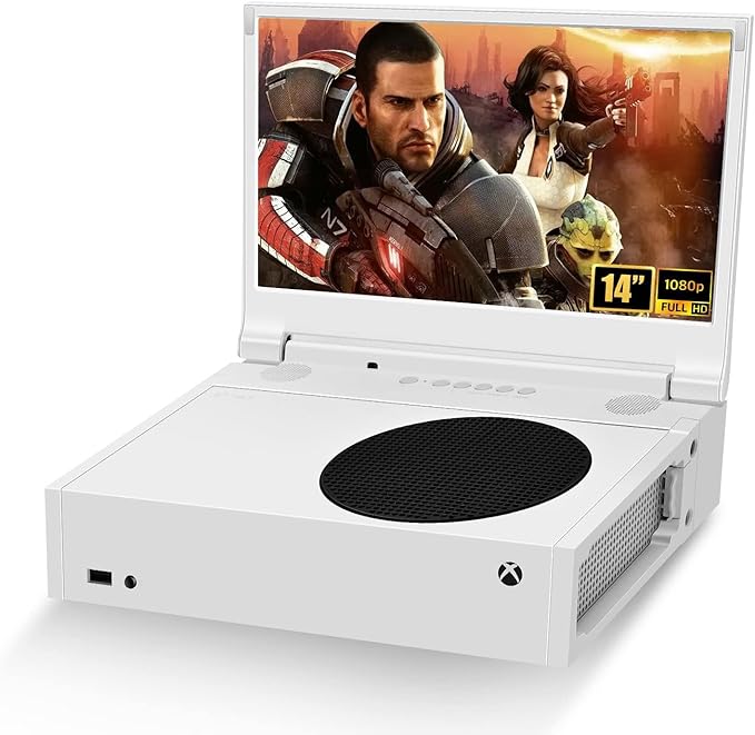 G-STORY 14‘’ Portable Monitor for Xbox Series S, 1080P Portable Gaming Monitor IPS Screen for Xbox Series S（not Included） with Two HDMI, HDR, Freesync, Game Mode, Travel Display for Xbox Series S