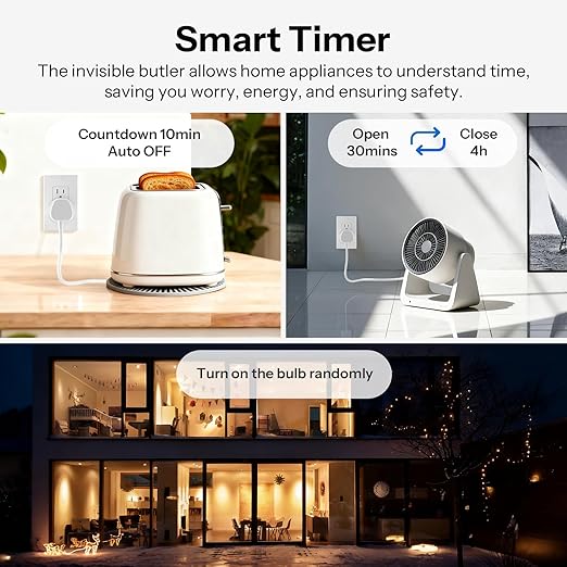 SONOFF Matter Smart Plug S41s 4-Pack, 15A 1800W WiFi Smart Plug Outlet, ETL Certified, Remote & Voice Control with Timer, Compatible with Alexa, Google Home, Apple HomeKit & SmartThings