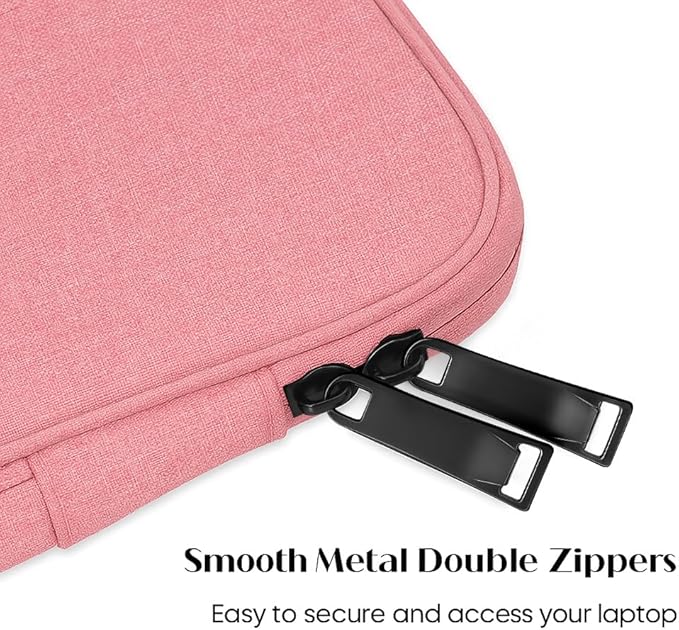 ProElife 13-Inch Laptop Sleeve Case for 2026-2024 MacBook Air 13.6 inch M5/M4 Chip & MacBook Neo 13'' A18 Pro/iPad Pro M5 13-inch Accessory Traveling Water-Resistant Bag Portable Carrying Case (Pink)