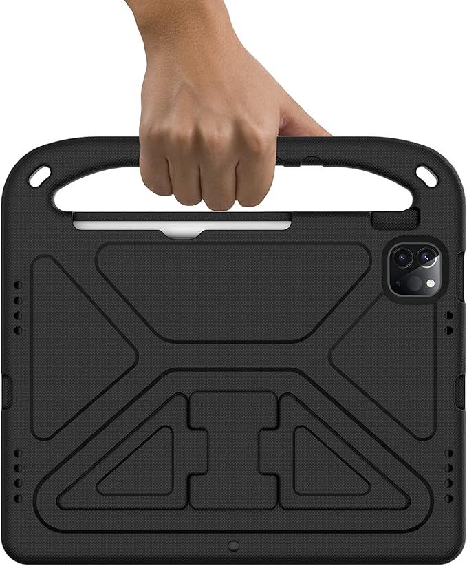 Dteck Shockproof Handle Stand Pencil Holder Case for iPad Air 5/4 10.9" & iPad Pro 11" (2022/2021/2020/2018), Black
