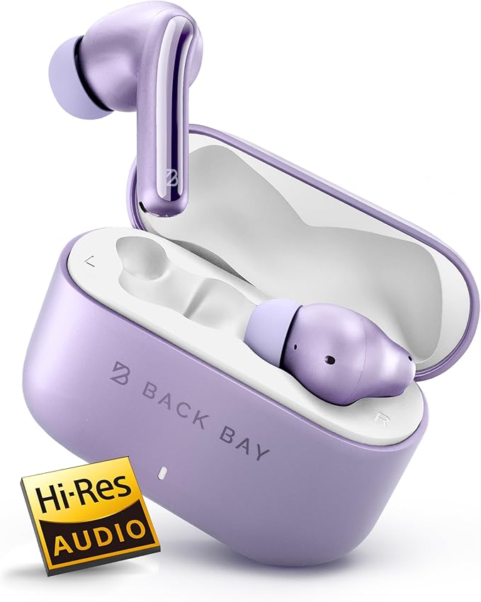 Back Bay Audio FirstClass - True Wireless Earbuds Noise Cancelling, Bluetooth 5.4 Ear Buds Wireless Bluetooth Earbuds Noise Cancelling Earpods, Active Earphones with ANC Sound Canceling Headphones