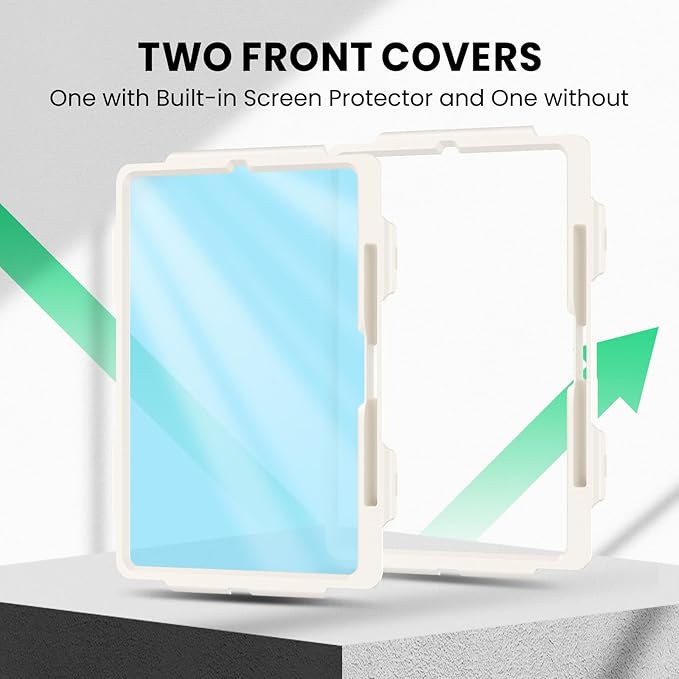 SEYMAC Case for iPad Pro 13 Inch M5 2025 / M4 2024, Heavy Duty Shockproof Protective Case with Screen Protector, 360° Rotating Stand, Hand/Shoulder Strap and Pen Holder, Colorful/Pink