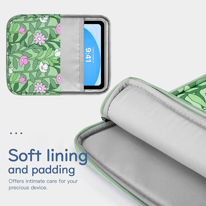 Dadanism 9-11" Tablet Sleeve Bag Carrying Case for iPad (A16) 11th Gen 11", iPad 10th Gen 10.9" Air 5/4, iPad Air M4/Pro 11", iPad 9/8/7th, Galaxy Tab A11+ Plus 11", Remarkable 2 10.3",Papaver Rhoeas