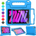 SUPLIK Kids Case for iPad mini 7 (A17 Pro) 2024 & Mini 6 2021, iPad mini 6th/7th Generation Case with Screen Protector, Durable Shockproof Handle Stand Cover for 8.3-inch iPad mini 6/7 Gen, Blue