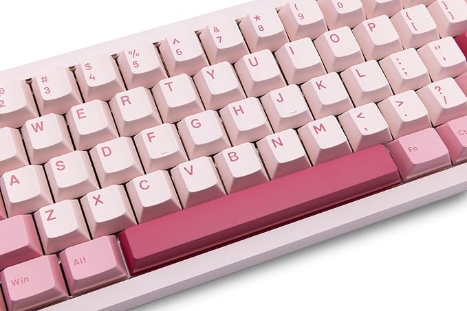 KEEBMONKEY WOBKEY Zen 65 65% Quick Release Wireless Mechanical Keyboard with RGB, CNC Aluminum Case, Hot-Swappable, VIA Support, BT/2.4G/USB-C Gaming Keyboard for Mac/Windows (Ultra Pink Gold)