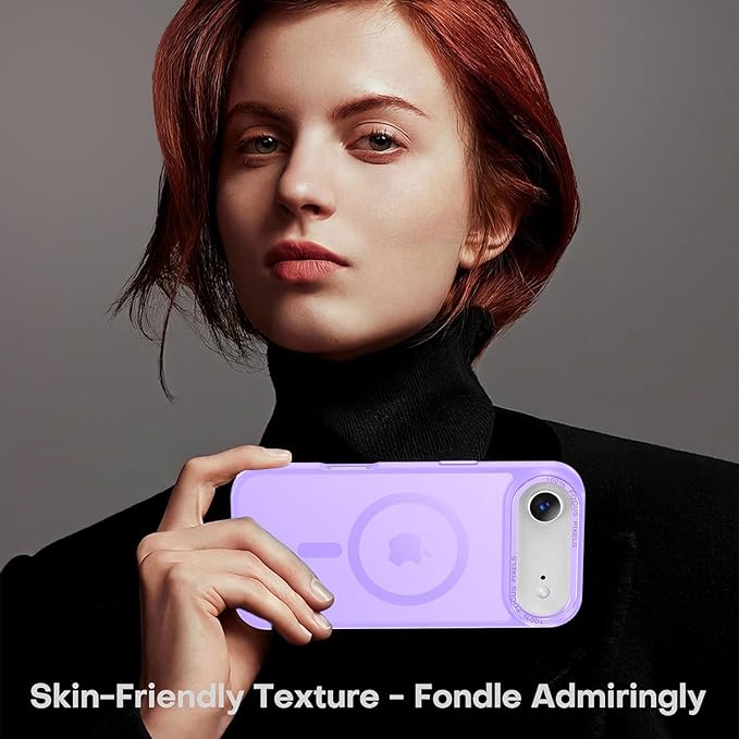 Newfuture Magnetic for iPhone Air Case [Compatible with Magsafe] [Military Grade Drop Protection] Translucent Matte Anti-Scratch Shockproof Protective Phone Cover 6.5 Inch, Lilac Purple