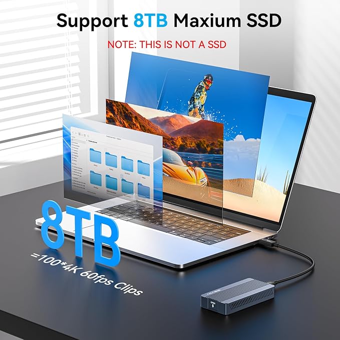 ACASIS 40Gbps M.2 NVMe SSD Enclosure, with Cooling Fan, M.2 Enclosure Compatible with Thunderbolt 4/3,USB4/USB3.2/3.1/3.0/2.0, TBU 405 Pro for M1 M2 Pro/Max Support 2280/2260/2242/2230 (TBU405 Pro)