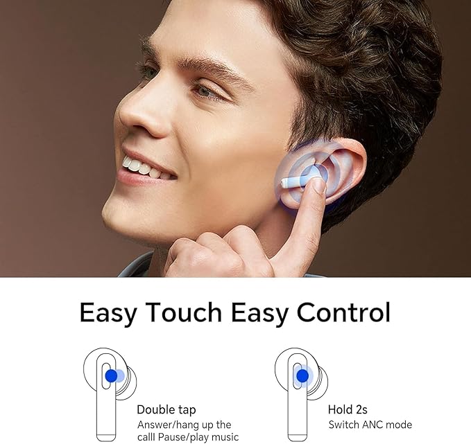 HONOR Choice Earbuds X7i Bluetooth Headphones 40 Hours Duration, 45dB Noise Cancellation Lightweight Wireless Headphones, IP54 Water and Dust Resistant, White