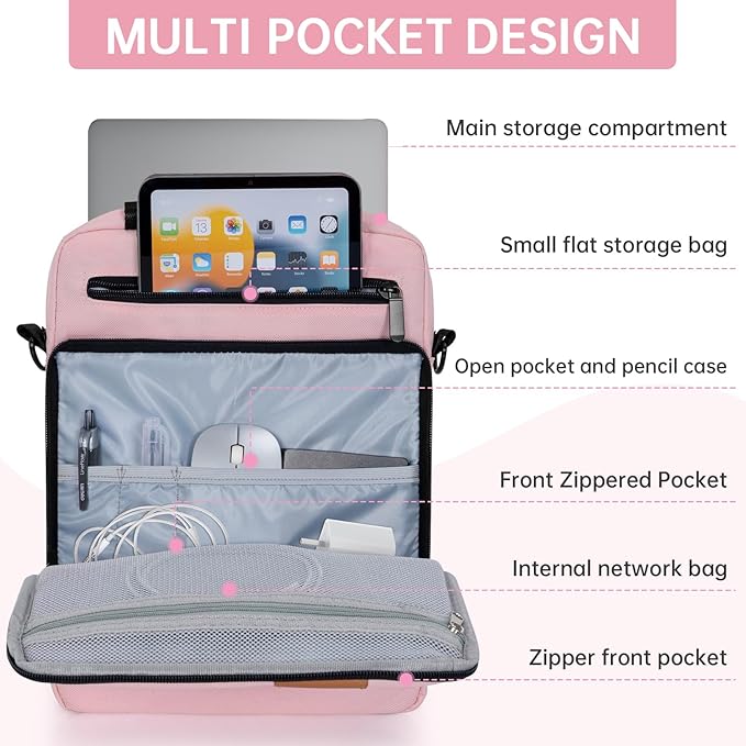 13.3-14 Inch Laptop Sleeve Bag, Padded Carrying Case for New MacBook Neo 13" (A18 Pro), MacBook Pro 14" M5/M4/M3/M2 14" /13", MacBook Air 13.6"/14" M5/M4/M3/M2 2026-2022, Surface Pro AI PC/9/8 13"