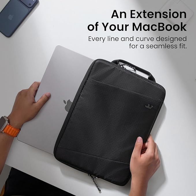 tomtoc Slim & 360° Protective Laptop Sleeve for 13-inch MacBook Air M5/A3449 (2026), M4/A3240, M3/A3113, M2/A2681 M1/A2337, Water-Resistant Case with CornerArmor, Fits 13" MacBook Neo & MacBook Pro