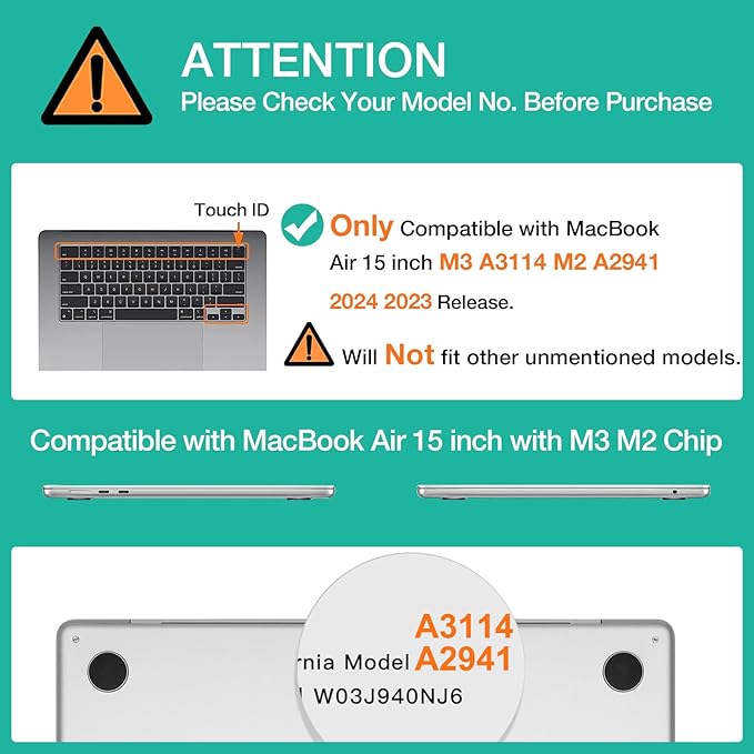 MOSISO Compatible with MacBook Air 15 inch Case M5 2026 M4 2025 M3 M2 2024 2023 A3448 A3241 A3114 A2941,Protective Hard Shell&Carrying Sleeve Bag&Keyboard Cover&Webcam Cover&ScreenFilm, Air Blue