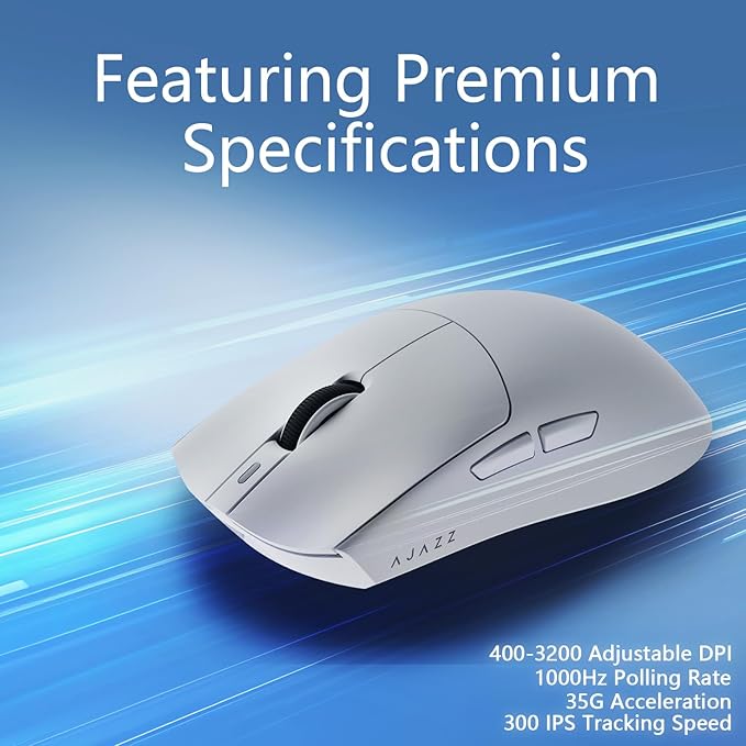 AJ139P V3 MC Wireless Gaming Mouse 2.4G Wired/Bluetooth | RGB Magnetic Charging Dock | Lightweight Design | 24K DPI | 800mAh Battery | PAW3311 Sensor | 5 Programmable Buttons, Compatible with PC/Mac