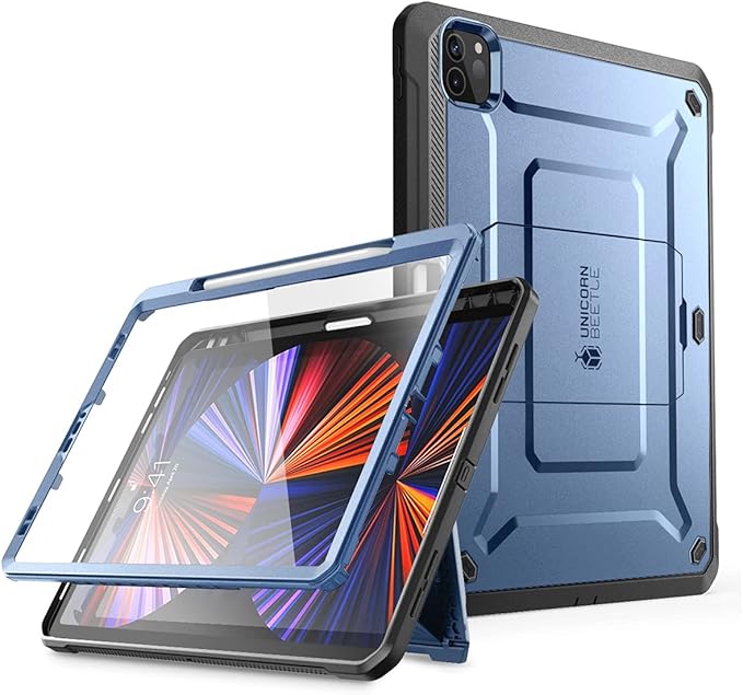 SUPCASE for iPad Pro 11 Inch Case 4th/3rd/2nd Generation 2022/2021/2020 (Unicorn Beetle Pro), [Built-in Screen Protector & Stand & Pen Holder] Full-Body Rugged Cover for iPad Pro 11 Inch, Tilt