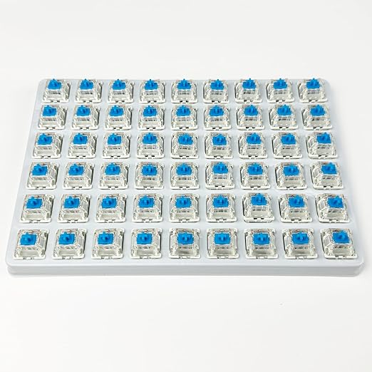 Gateron G Pro 3.0 Blue Switches for Mechanical Keyboard,3-Pin 60gf Clicky/Pre-Lubed/Pin-Enhanced Switches(108pcs,Blue)