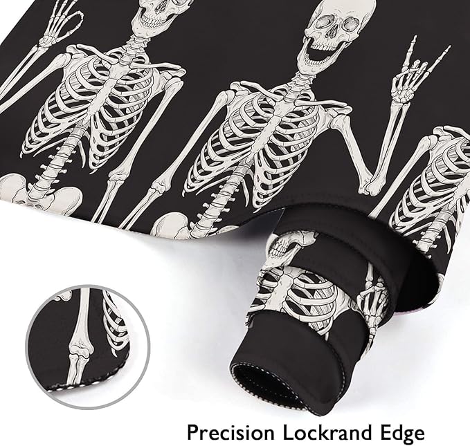 Britimes Large Gaming Mouse Pad Black Skull Non-Slip Desk Pad Keyboard and Mouse Desk Mat for Gamer, Office & Home, 31.5 x 15.7 in