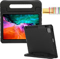 Kids Case for iPad Pro 11" 2022/2021/2020 (4th/3rd/2nd Gen), Techcircle [Support Pencil Charging] Handle Stand Lightweight EVA Foam Bumper Protective Rugged Drop Protection Child Proof Cover, Black