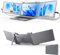 15.6'' 1080P FHD Laptop Screen Extender, Portable Monitor for 15"-17" Laptop with USB-C/HDMI Port, Plug-Play Monitor Extender for Triple Display for Mac/Windows Remote Work & Multitasking