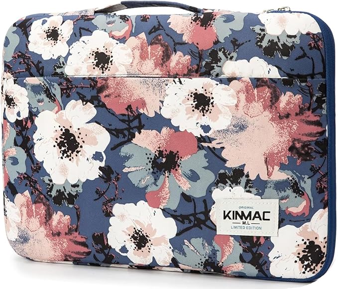 Kinmac 360° Heavy Duty Protective Laptop Computer Sleeve case Bag Cover with Handle for MacBook Pro 14 inch,14 inch-14.4 inch HP Lenovo Dell ASUS Acer Laptop (Camellia)