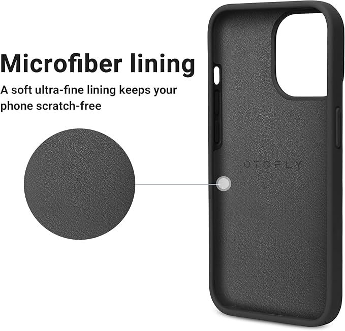 OTOFLY Designed for iPhone 14 Pro Case, Silicone Shockproof Slim Thin Phone Case for iPhone 14 Pro 6.1 inch (Black)