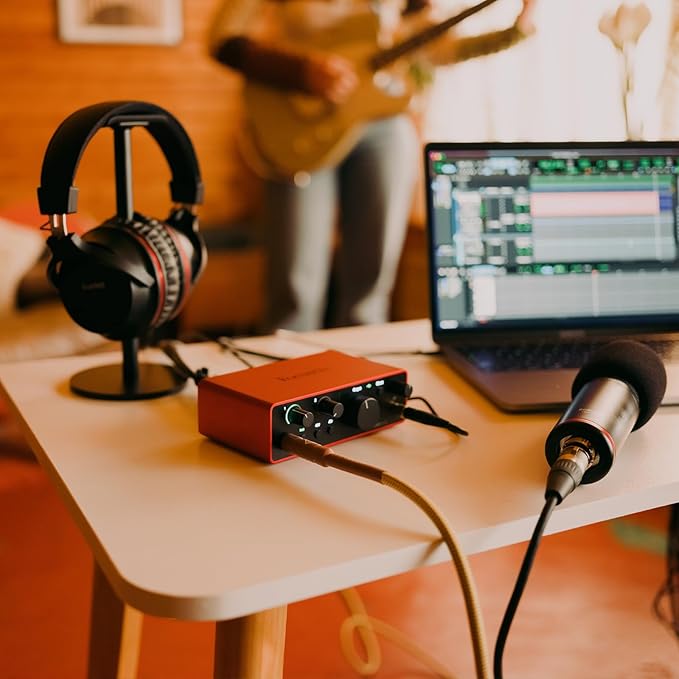 Sennheiser Pro Audio MK 4 Cardioid Condenser Studio Microphone Bundle with Focusrite Scarlett Solo 4th Gen USB Audio Interface