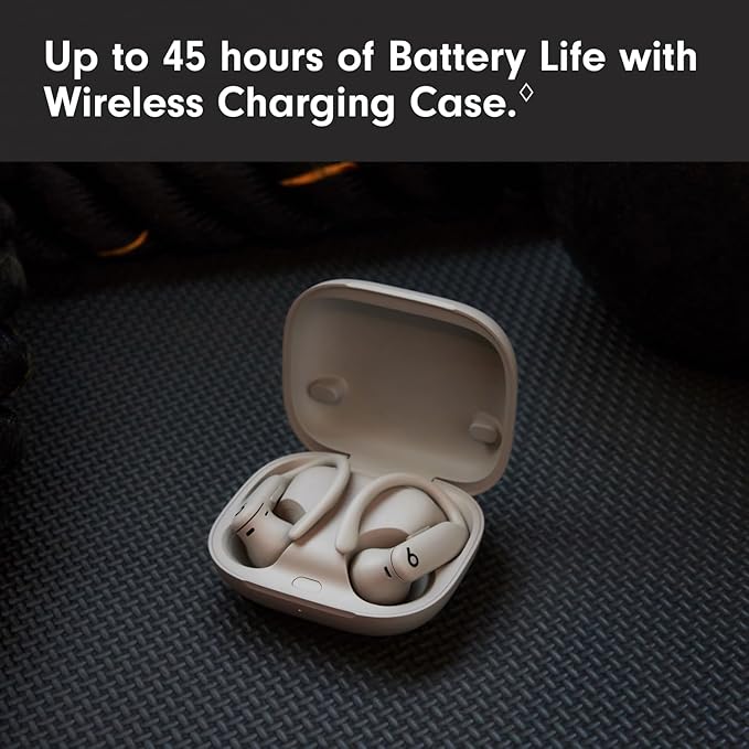 Beats Powerbeats Pro 2 - Wireless Noise Cancelling Workout Earbuds with Secure- Fit Earhooks, Up to 45-Hour Battery with Charging Case, Sweat & Water Resistant, Heart Rate Monitoring - Quick Sand